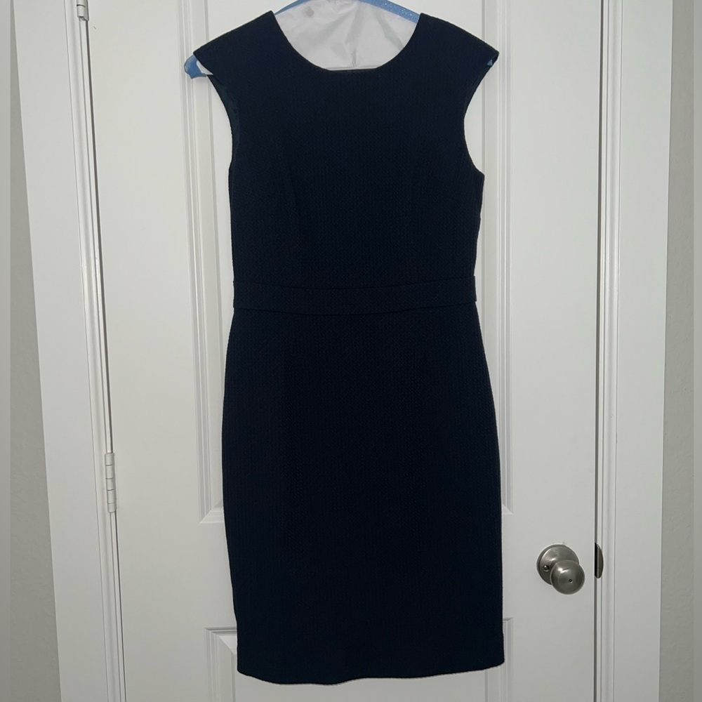 Navy Brooks Brothers Essential Sheath Dress